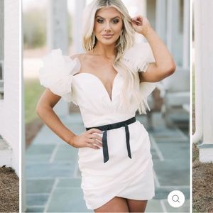 Carlen Ruched Puff-sleeve Mini Dress